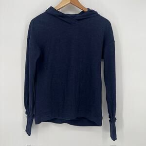 Lululemon W 6 Navy Blue Loungeful Pullover Hoodie Lightweight Athleisure Yoga